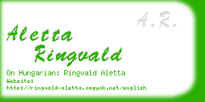aletta ringvald business card